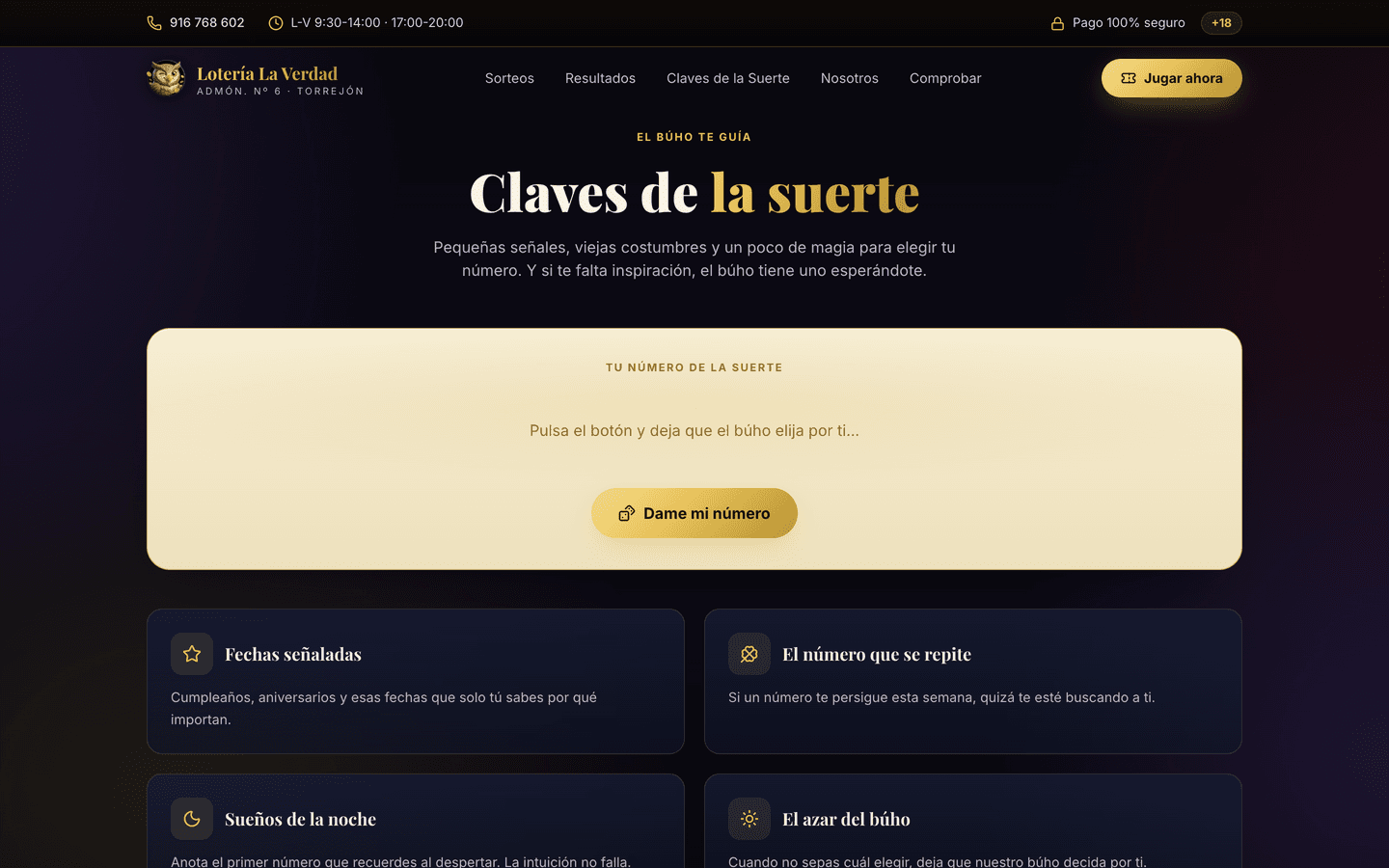 Sección Claves de la Suerte